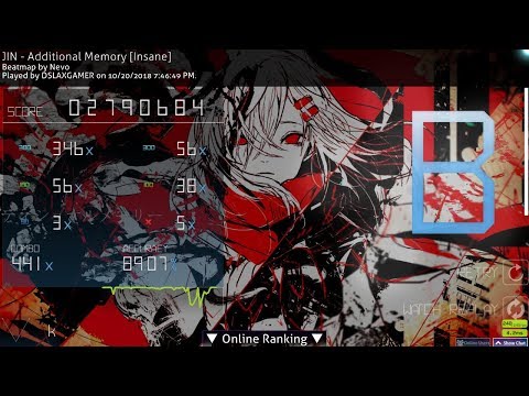 osu! | JIN - Additional Memory [Insane] 89.07%