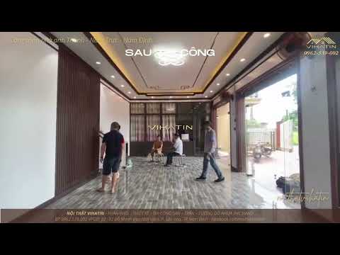 Video #Shorts Biến hình của phòng khách sử dụng tấm nhựa ốp... - youtube