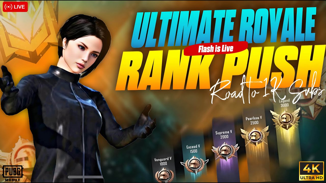 Ultimate Royale Rank Push Top 500 | PUBG Mobile Live 3.8 - YouTube