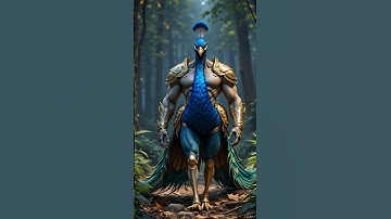 Ai animated peacock warrior 🦚 #shorts