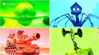 SIREN HEAD VS MCQUEEN MONSTERVS HOUSEHEAD VS INFECTED SKY- COFFINDANCE-TILES HOP BATTLE