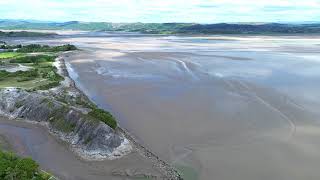 Hoad Monument (Hoad Hill), Leven Viaduct, Chapel Island, Clay Dumps, Slag Bank & Morecambe Bay.