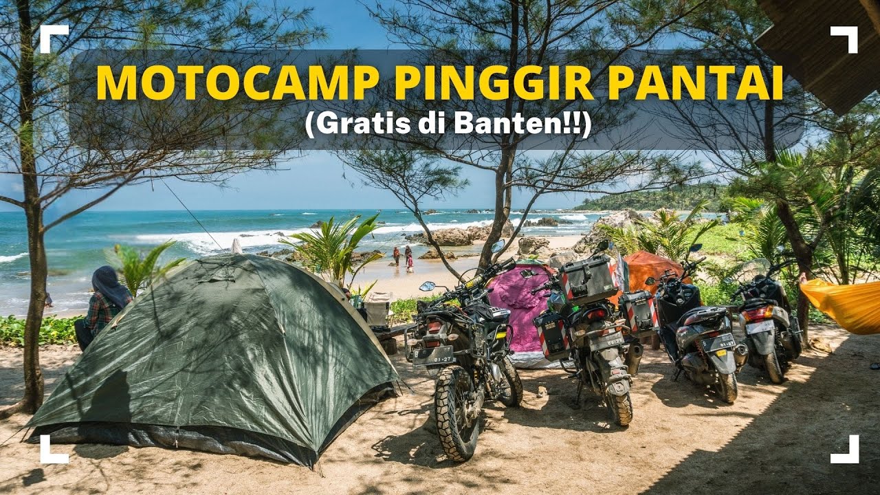 CAMPING SEKELUARGA KE PANTAI NAIK MOTOR | MOTORAN KE PANTAI KARANG SONGSONG
