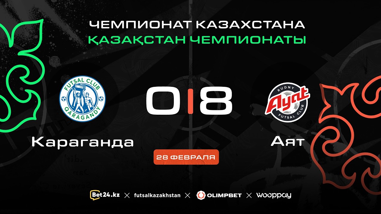 «Караганда» 0:8 «Аят» | ЧЕМПИОНАТ КАЗАХСТАНА 2025-26 | 28.02.26