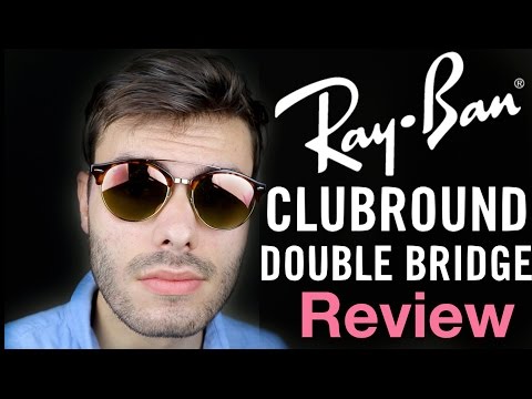 ray ban clubround double bridge tortoise sunglasses