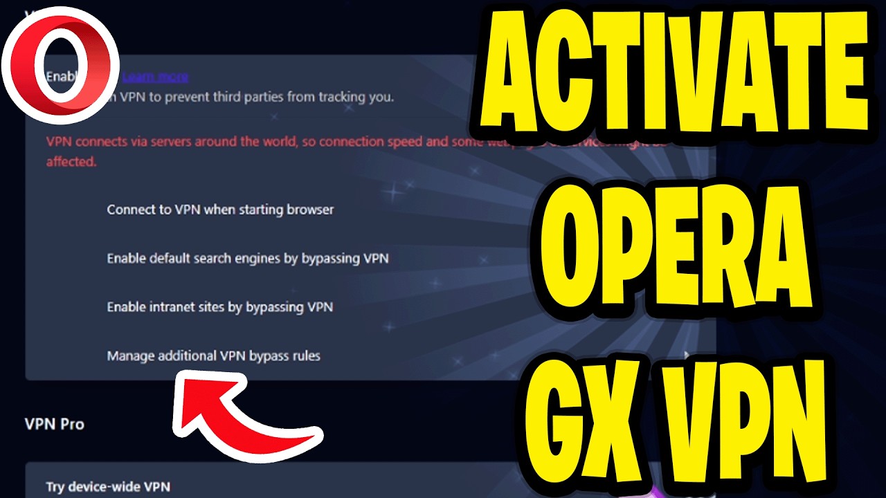 How To Activate Opera GX VPN - YouTube