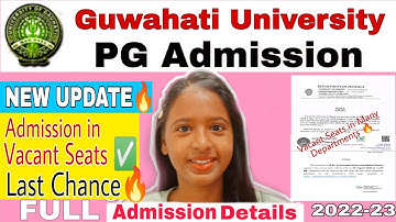 GUWAHATI University PG Admission 2022🔥New Update