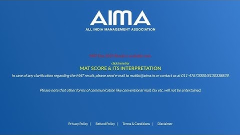 MAT Exam Result Dec 2021 – for IBT, PBT & CBT