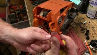 STIHL MS290 fuel line handle flywheel.