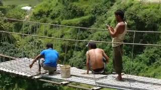 Making Of Suspension bridge  in kathmandu! NEPAL !