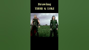 THOR & LOKI Drawing #shorts #thor #loki #marvel #avengers #mcu