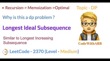 Longest Ideal Subsequence   (LeetCode  2370) (DP) (Optimal Solution)