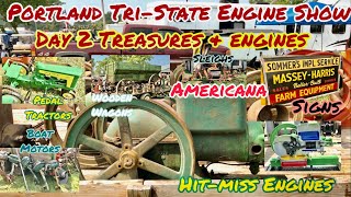 TRI-STATE ENGINE SHOW Day 2 Treasures Engines Hit-Miss Radial Marine Snow Sleighs Signs Portland Ind