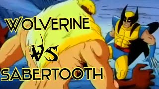 Wolverine Vs Sabretooth | X-MEN | 90s Cartoon