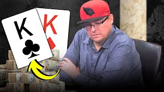 He WINS Over $73,000 in POTS With ACES and KINGS at LIVE Cash Game