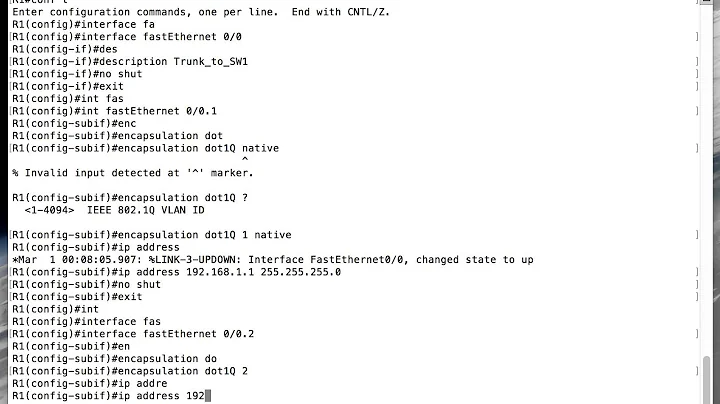A Few Easy Steps: Cisco Router, Setup Interface as Dot1q Trunk