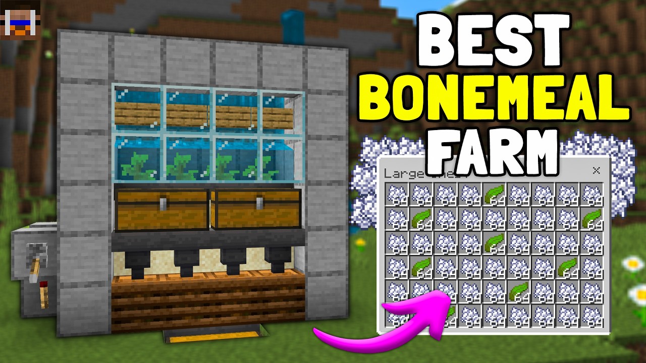 Best Bonemeal Farm in Minecraft Bedrock 26 - 1.21! - YouTube