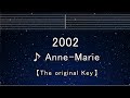 Karaoke♬【Key±8】 2002 - Anne-Marie 【No Guide Melody】 Instrumental, Lyric