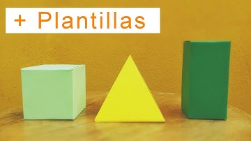 Cómo hacer una pirámide cuadrangular, cubo y prisma cuadrangular con papel fácil y rápido