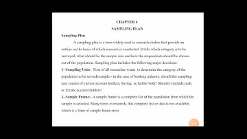 Business research method.   Chapter 6.Sampling plan