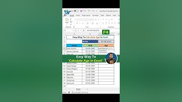 Calculate Age in Excel with Specific Date Criteria in Seconds 😮 Excel Tutoring #shorts
