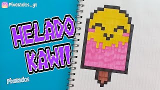 HOW TO DRAW KAWAII ICE CREAM PIXEL ART - PIXELATED