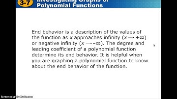 Alg2 3-7 Investigating Graphs of Polynomial Functions