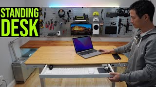 Standing Desk with Drawer and Safety Feature: FlexiSpot EB8