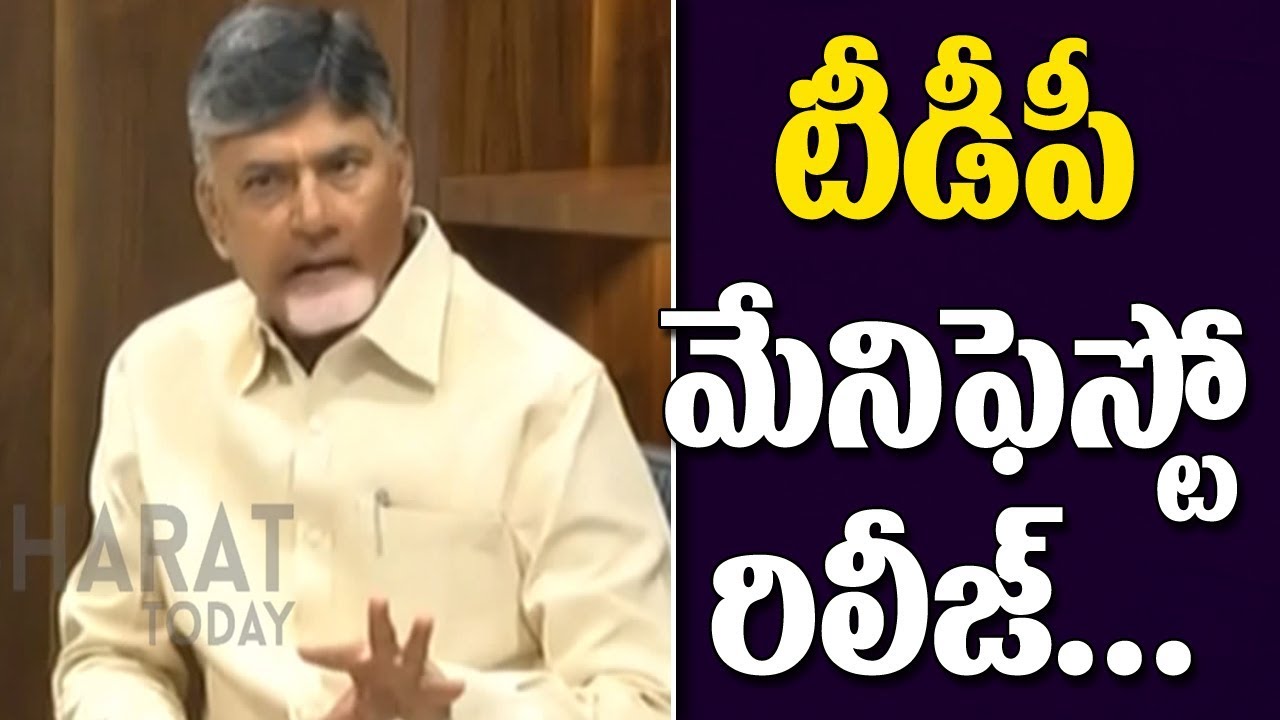 AP CM Chandrababu To Release TDP Manifesto Today | Bharat Today