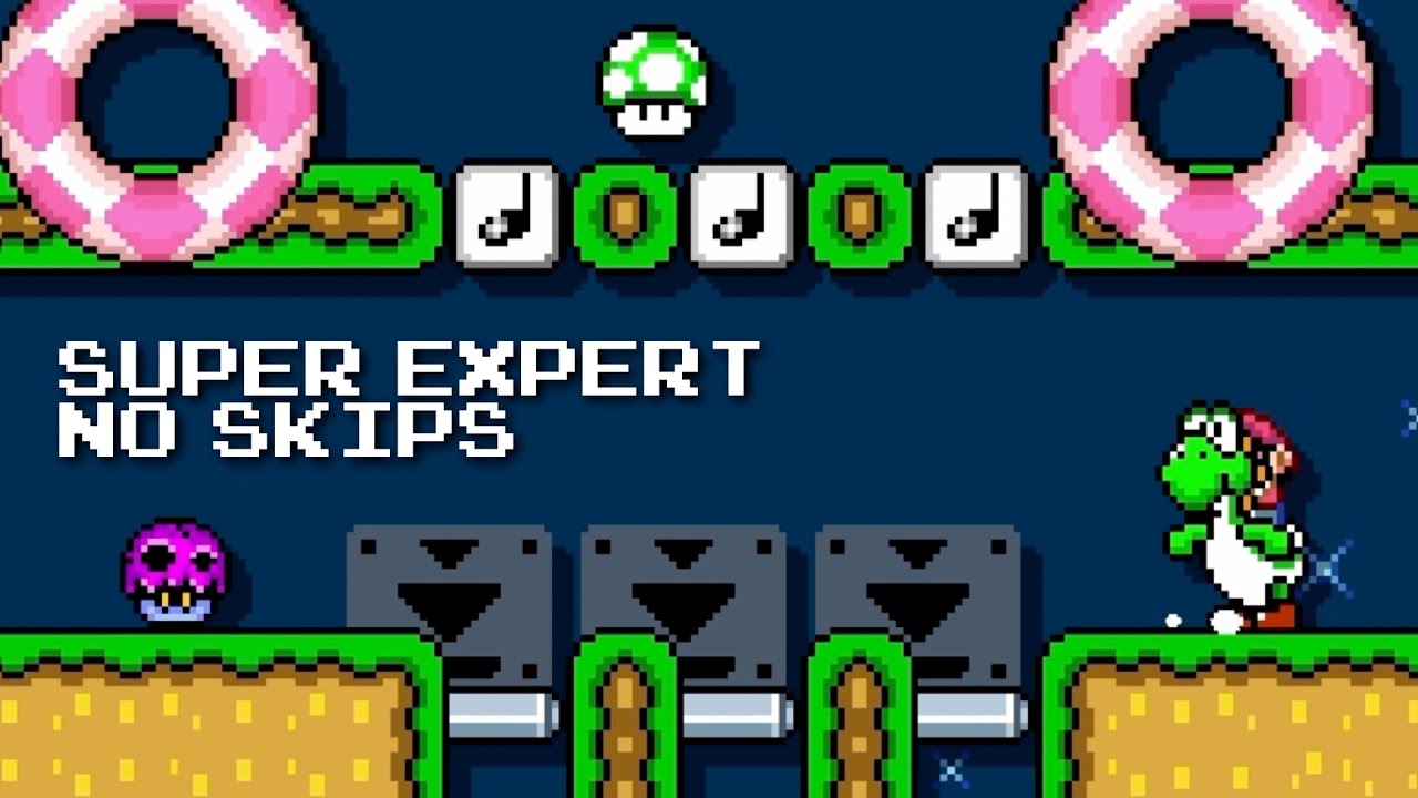 Суперэксперт без пропусков: Несовместимо: 1-Up и Poison Mushroom работают вместе (Mario Maker 2 S...