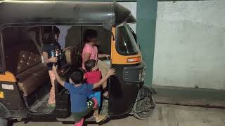 kids playing in rikshaw.