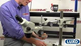 Overview and Setup of Luxo Microscope with a Single Arm Boom Stand