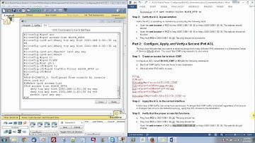 9.5.2.6 Packet Tracer V5 - Configuring IPV6 ACLs