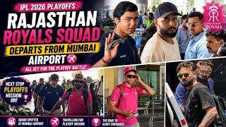 Rajasthan Royals Depart from Mumbai Ahead of IPL 2026 Playoff Clash | Vaibhav Sooryavanshi, Jadeja