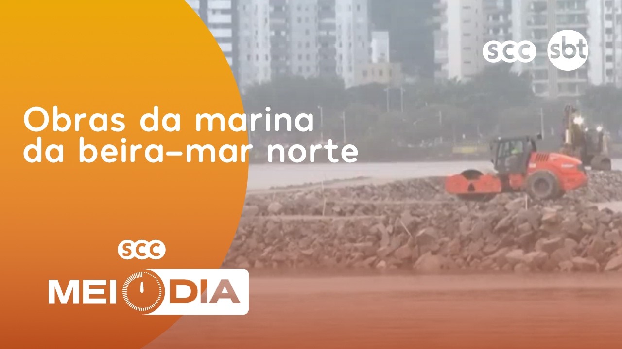 Obras da marina da beira-mar norte completa um mês com mais de 20% de avanço | Cidade | SCC Meio-Dia