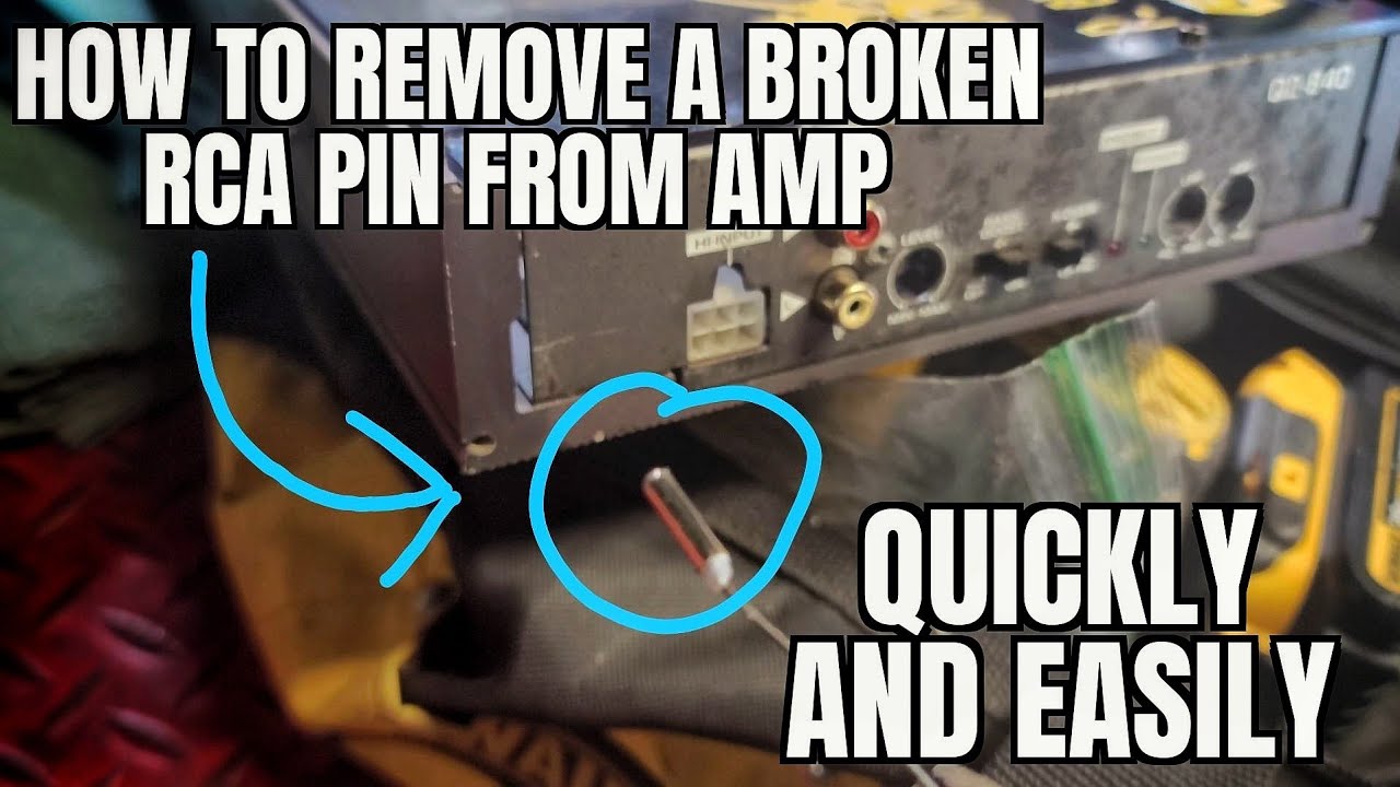 How To Quickly Remove Broken Rca Jack Pins From An Amp Easily
