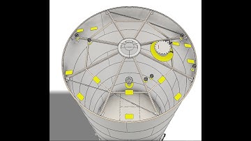 3D modeling of Storage Tank with a fixed roof, and Sloped bottom from one side