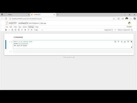 2. Python Syntax (Comment)