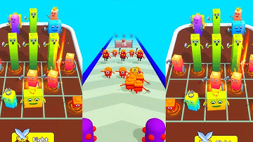 Merge Number Cubes: FAMILY RUN Merge Battle Gameplay - iOS, Android