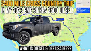 Going On a 2400 Mile Trip With My 2023 GMC Sierra 3500 Duramax! What Will MPG And DEF Usage Be???