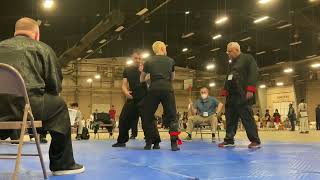 Fixed Step Push Hands; 1st bout