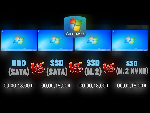 Windows 7 HDD vs SSD vs M.2 vs NVME Boot Time Comparison !