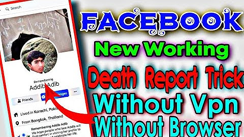 Facebook New Death Report 2022 | Death Report New Trick 2022 | Without Vpn Without Browser