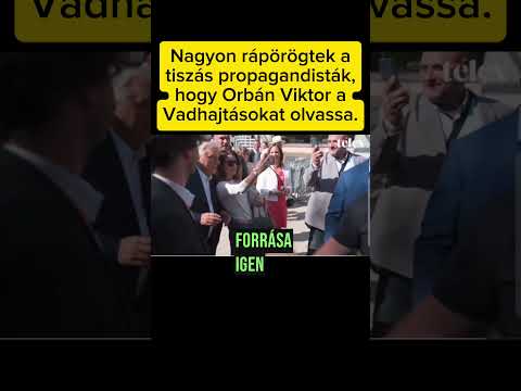 Teljesen rápörögtek a tiszások arra, hogy Orbán Viktor a vadakat olvassa.#hun #hungary #magyar