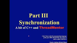 Concurrent Computing Part III: C++ and ThreadMentor 1/3
