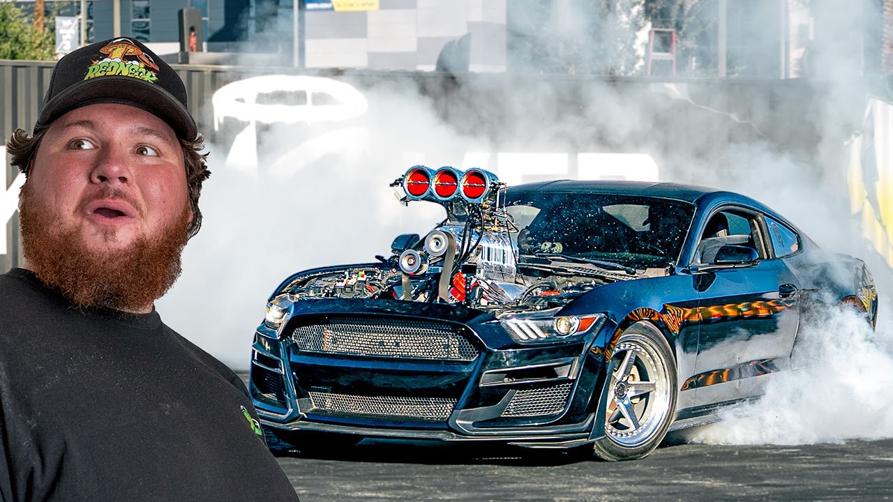 ⁣I Took My 2000HP Mustang to a Burnout Contest