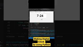 Making Digital Clock by using Python #digital #clock #using #python #programming #learning #hub screenshot 4