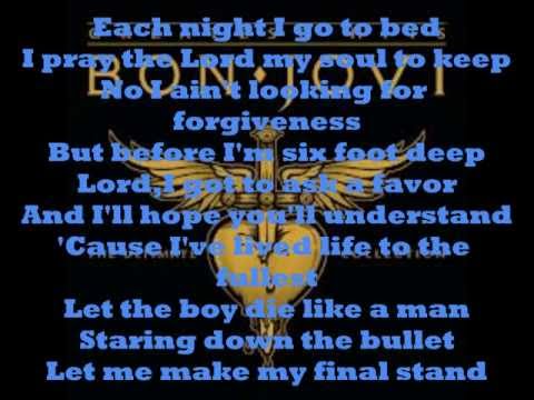 bon jovi blaze of glory lyrics