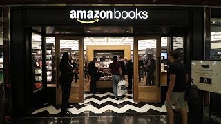 Shopping at Amazon Books in NYC