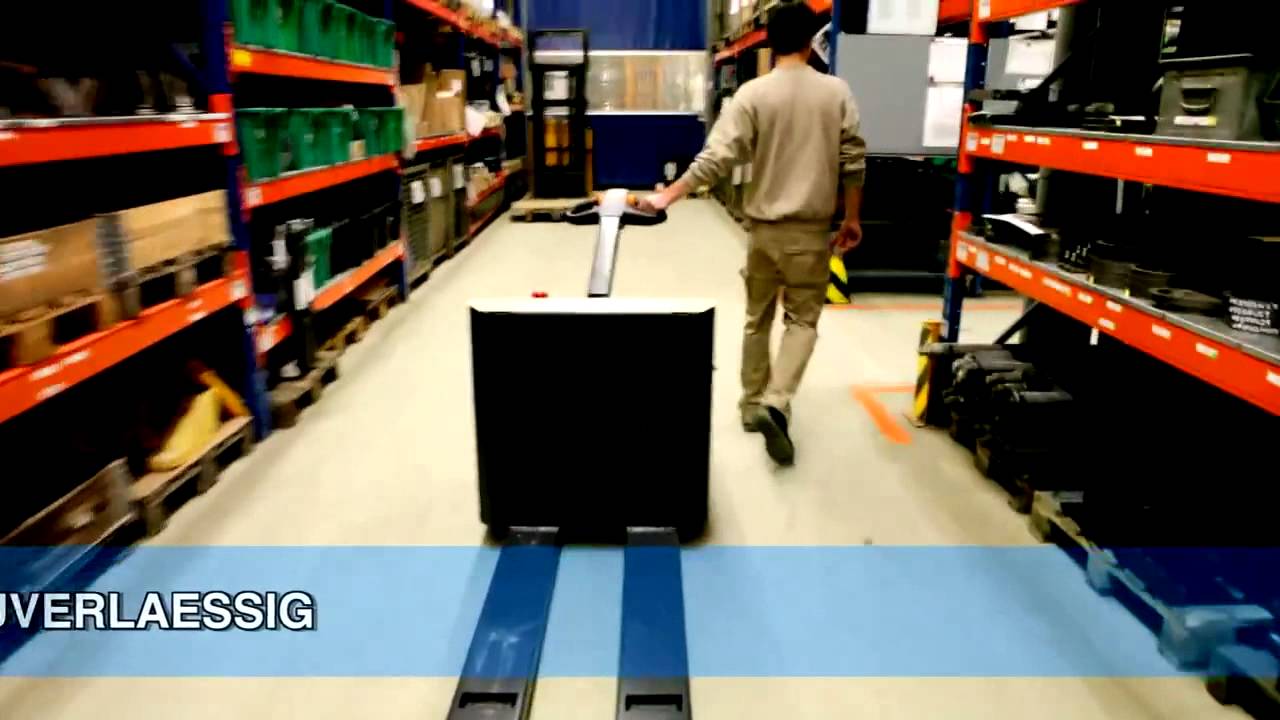 Поводковая низкоподъемная тележка Genkinger-HUBTEX EGU грузоподъёмность 1600 и 2000 кг